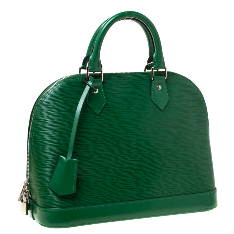 LOUIS VUITTON Bag Classic Alma PM Menthe Green Epi Leather