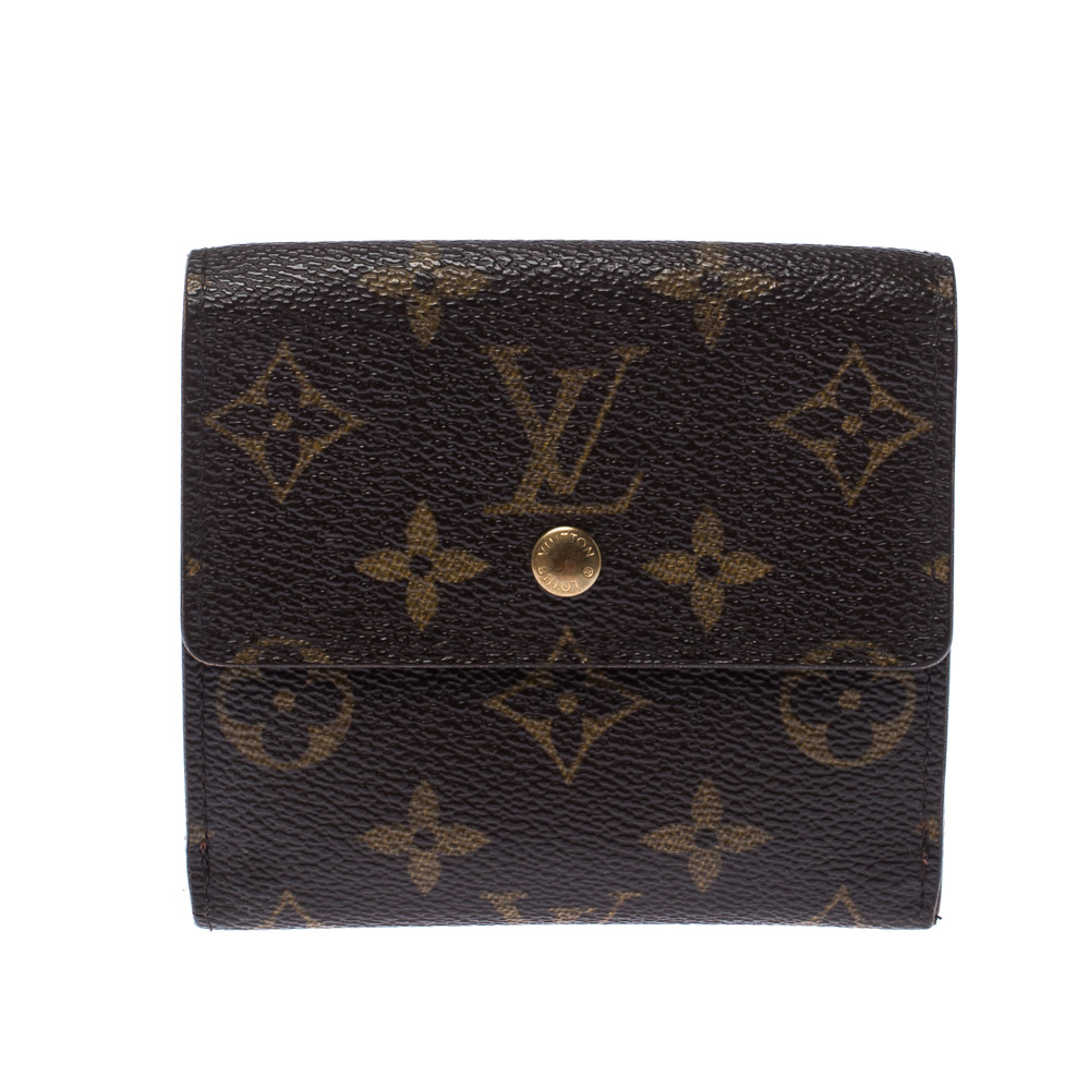 Pre Owned Louis Vuitton Monogram Canvas Flap Compact Wallet 