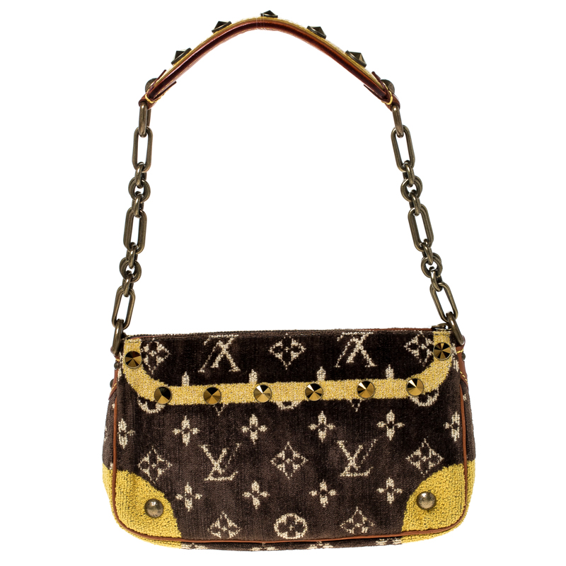 Trompe l'œil velvet handbag Louis Vuitton Brown in Velvet - 8055948