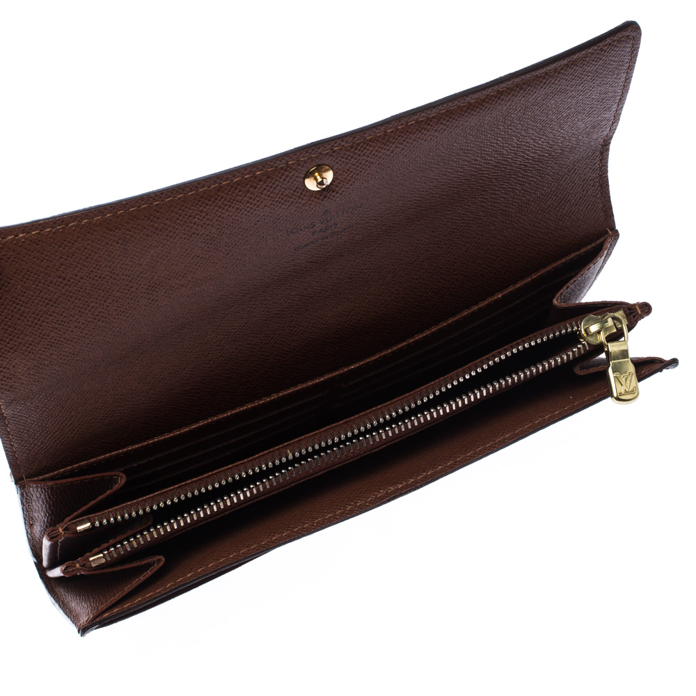 

Louis Vuitton Monogram Canvas Sarah Continental Wallet, Brown
