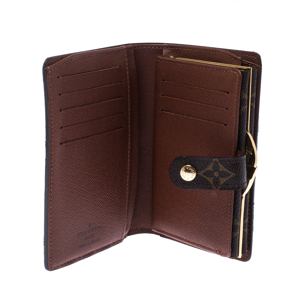 

Louis Vuitton Monogram Canvas French Compact Wallet, Brown
