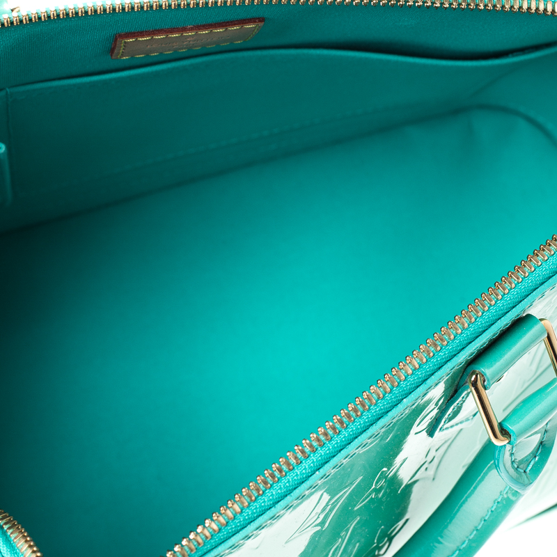 Louis Vuitton Bleu Lagon Monogram Vernis Leather Alma PM Bag Louis