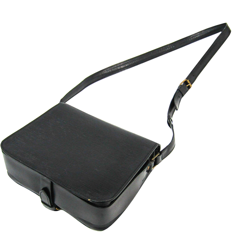 

Louis Vuitton Noir Epi Leather Cartouchiere MM Bag, Black