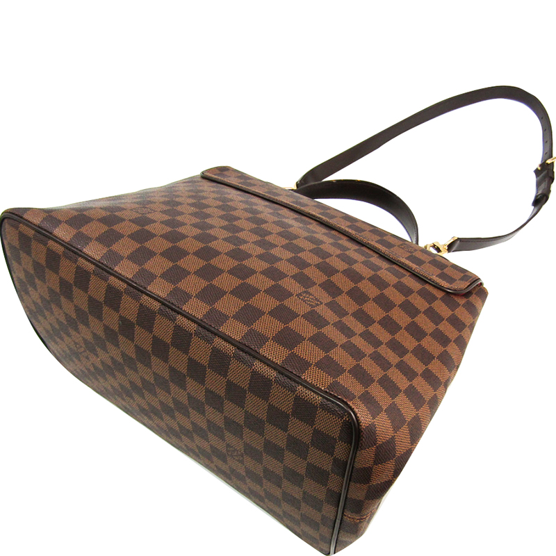 

Louis Vuitton Damier Ebene Canvas Bergamo MM Bag, Brown