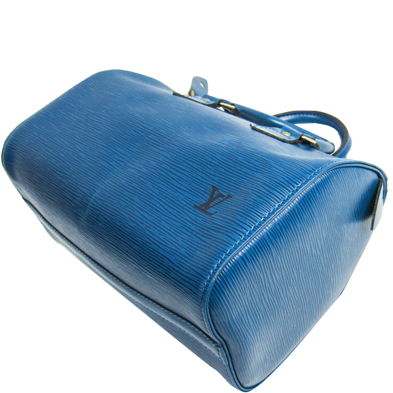 

Louis Vuitton Toledo Blue Epi Leather Speedy 25 Bag