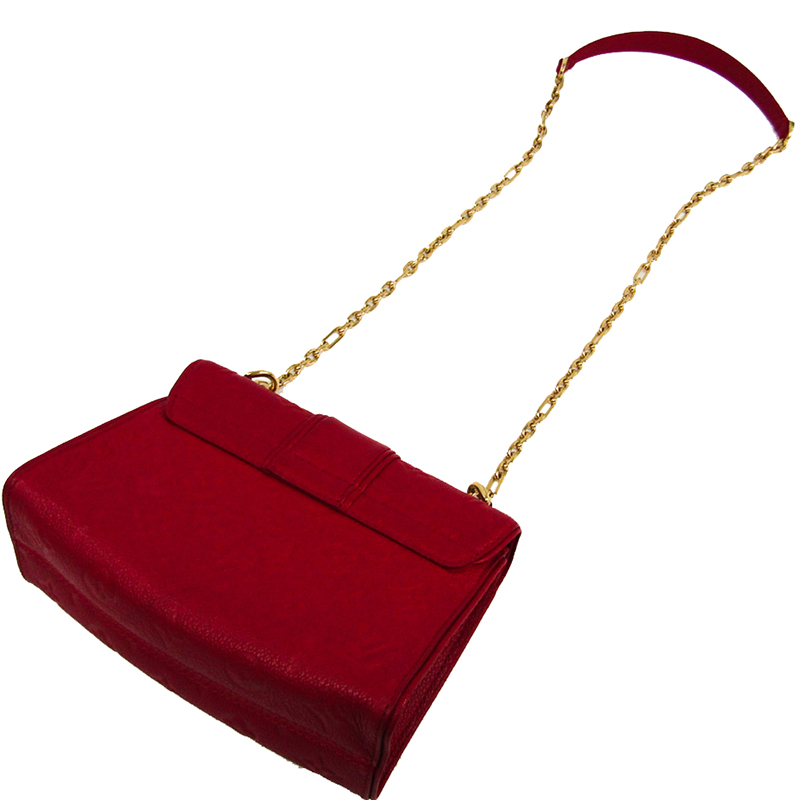 

Louis Vuitton Cerise Monogram Empreinte Leather Saint Sulpice PM Bag, Red