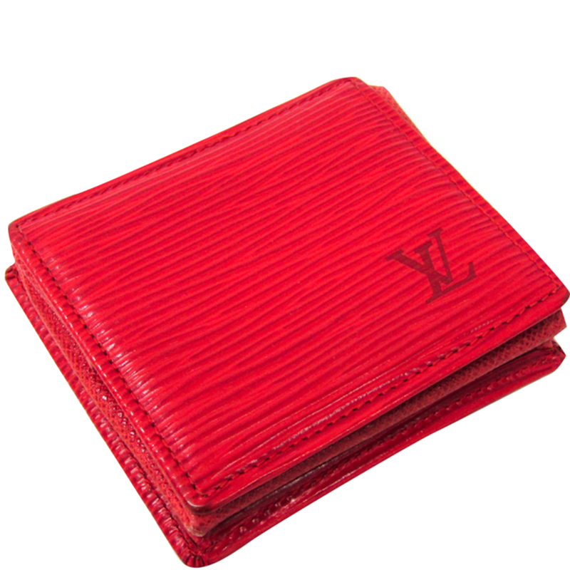 Louis Vuitton Castilian Red Epi Leather Coin Purse Louis ...