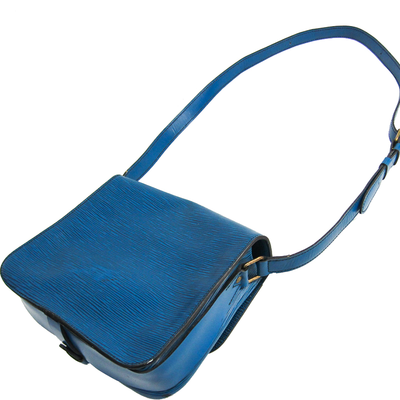 

Louis Vuitton Toledo Blue Epi Leather Cartouchiere MM Bag