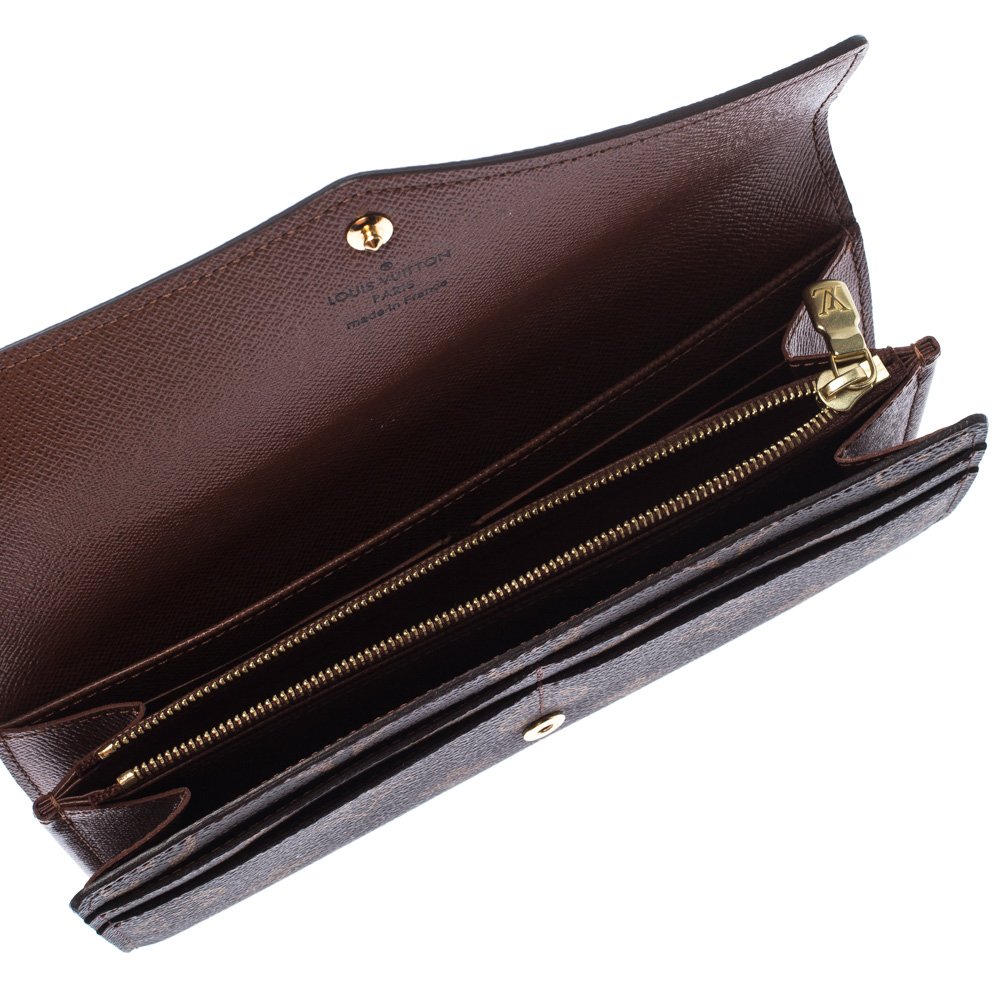 

Louis Vuitton Monogram Canvas Sarah Wallet, Brown