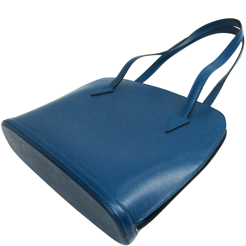 

Louis Vuitton Toledo Blue Epi Leather Lussac Bag