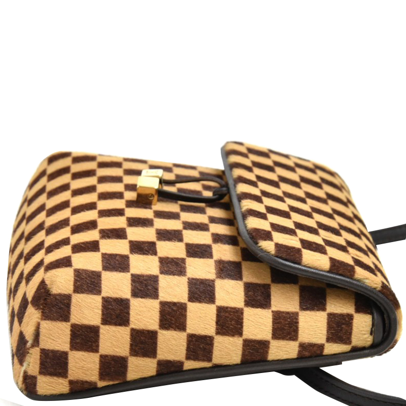 

Louis Vuitton Damier Sauvage Gazelle Calf Hair Mini Crossbody Bag, Brown