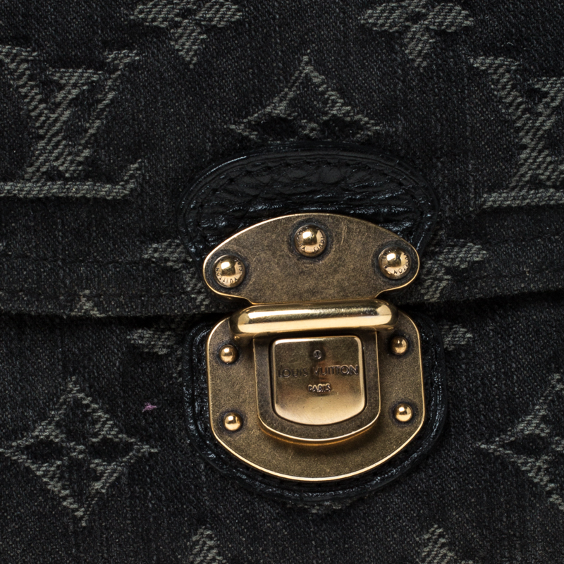 Louis Vuitton Black Monogram Denim Amelia QJACHWECKB003