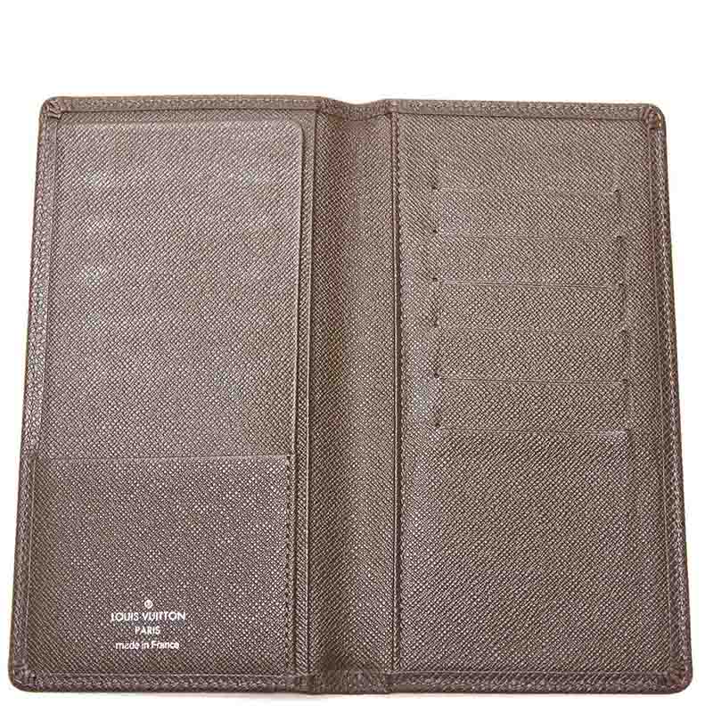

Louis Vuitton Brown Taiga Leather Porte-Cartes Wallet