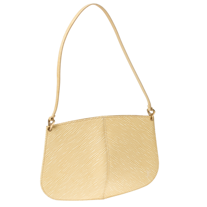 Louis Vuitton Tassil Yellow Epi Leather Demi Lune Pochette Bag