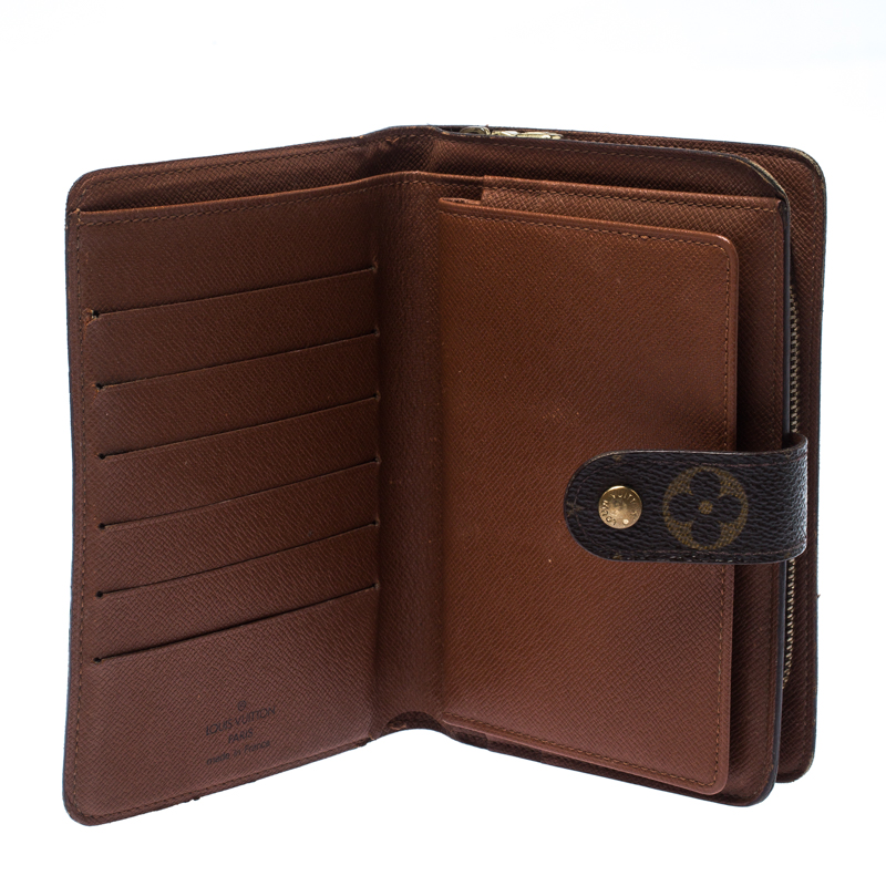 

Louis Vuitton Monogram Canvas Zip Compact Wallet, Brown