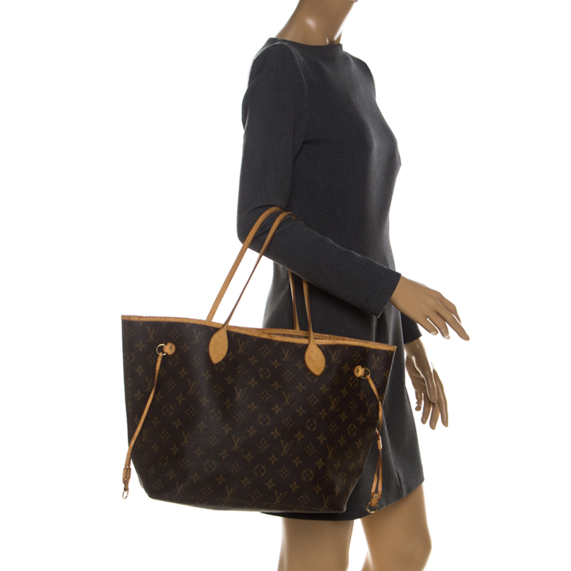 

Louis Vuitton Monogram Canvas Neverfull MM Bag, Brown