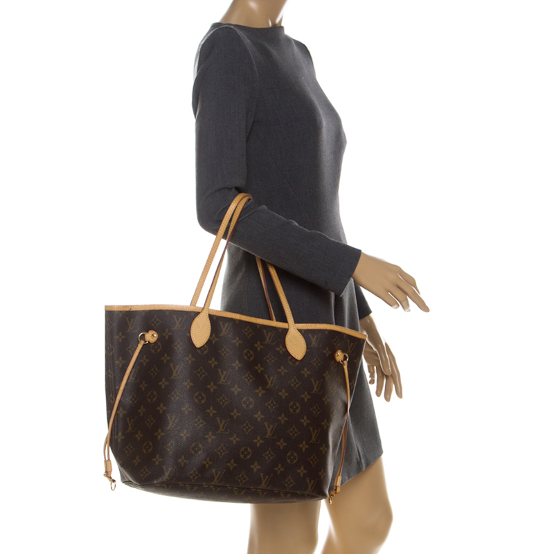 

Louis Vuitton Monogram Canvas Neverfull MM Bag, Brown