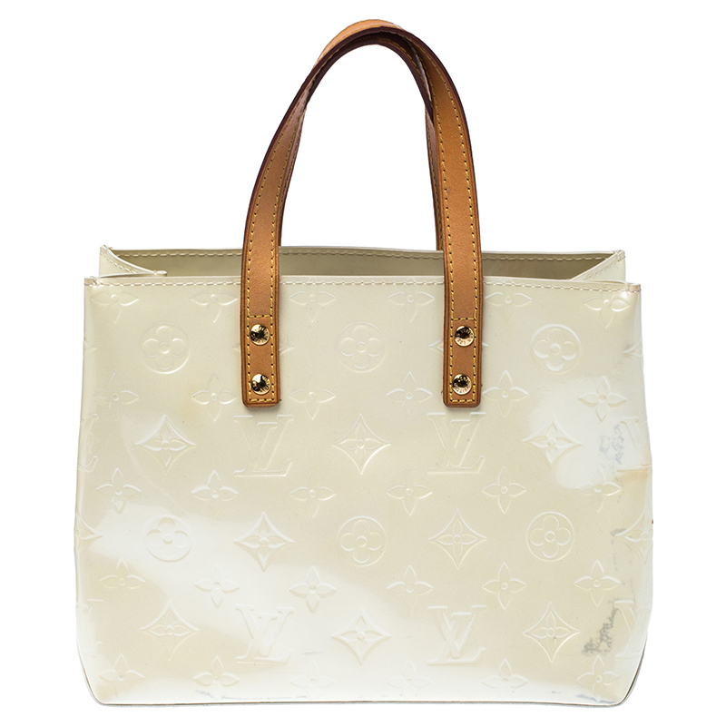 Pre Owned Louis Vuitton Perle Monogram Vernis Reade PM Bag