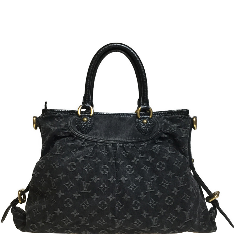 

Louis Vuitton Black Monogram Denim Neo Cabby MM Bag