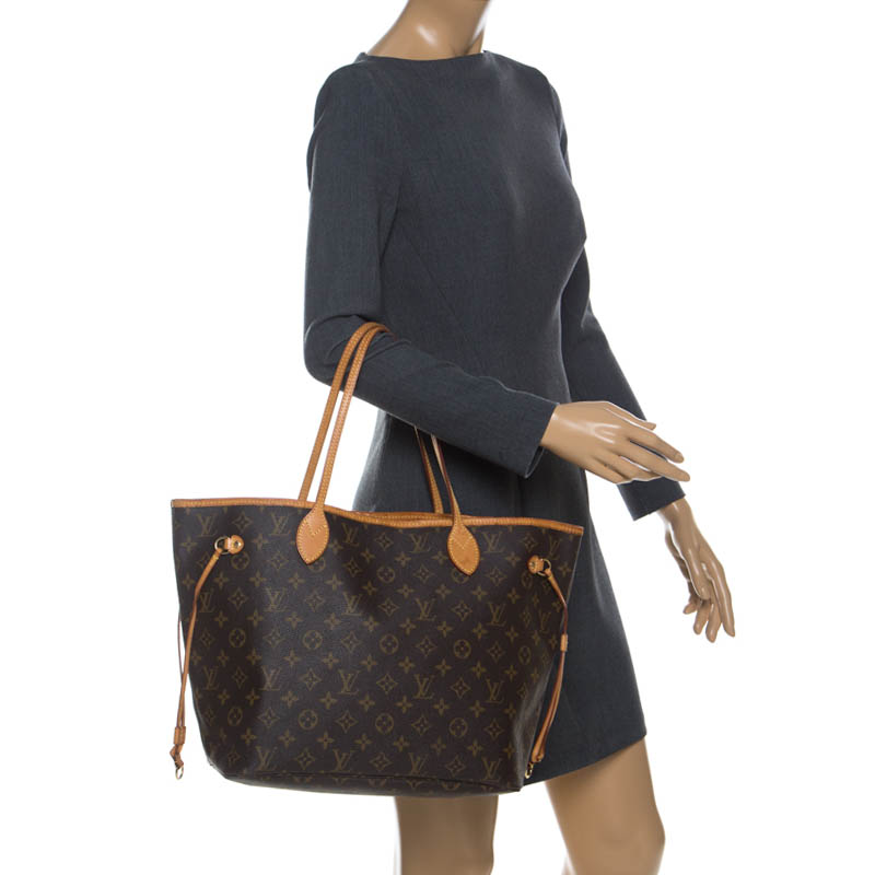 

Louis Vuitton Monogram Canvas Neverfull MM Bag, Brown