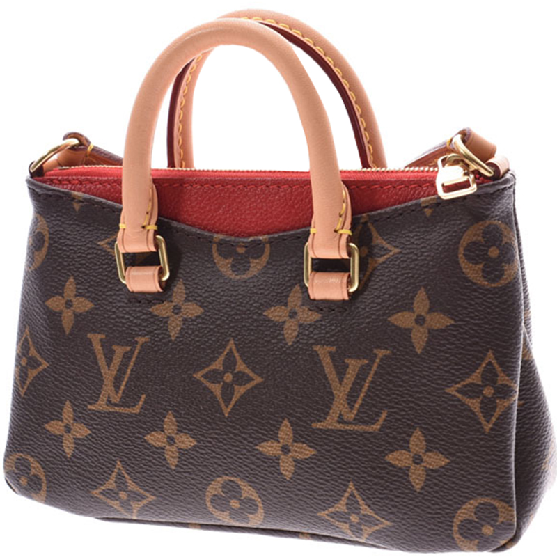 

Louis Vuitton Red Monogram Canvas Nano Pallas Bag, Brown