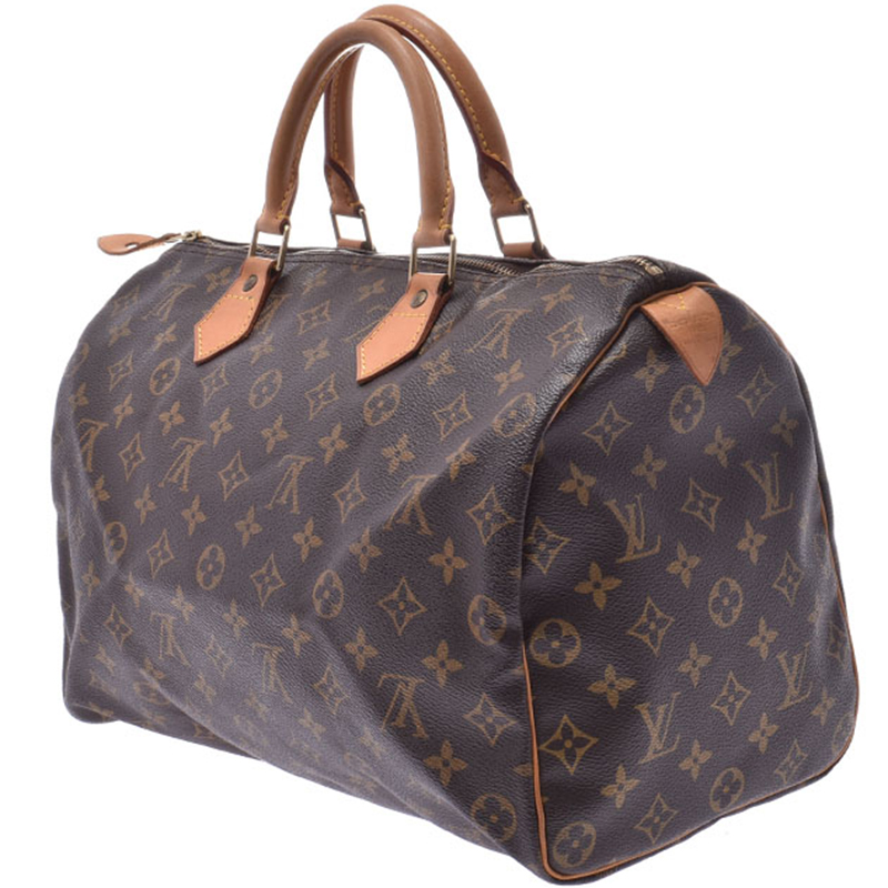 

Louis Vuitton Monogram Canvas Speedy 35 Bag, Brown