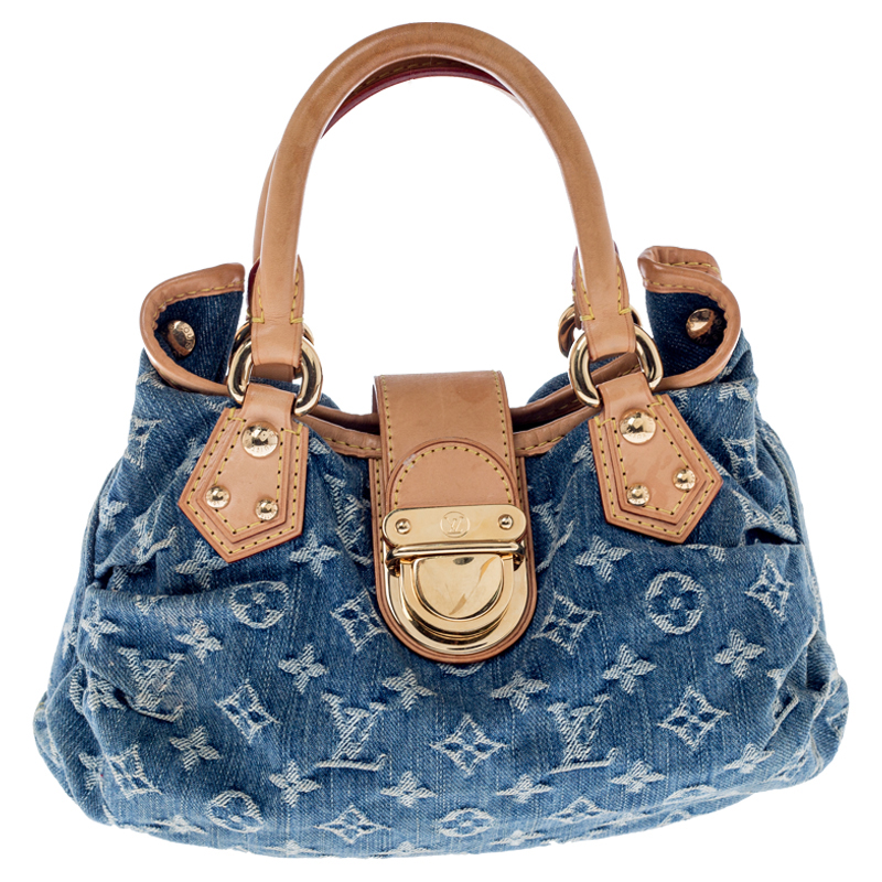 Louis Vuitton Blue Monogram Denim Pleaty Bag Louis Vuitton TLC UAE - Technical View