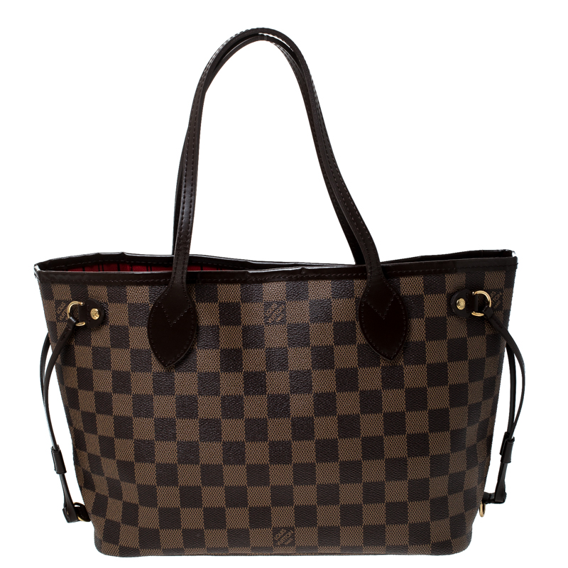 Louis Vuitton Damier Ebene Canvas Neverfull PM Bag