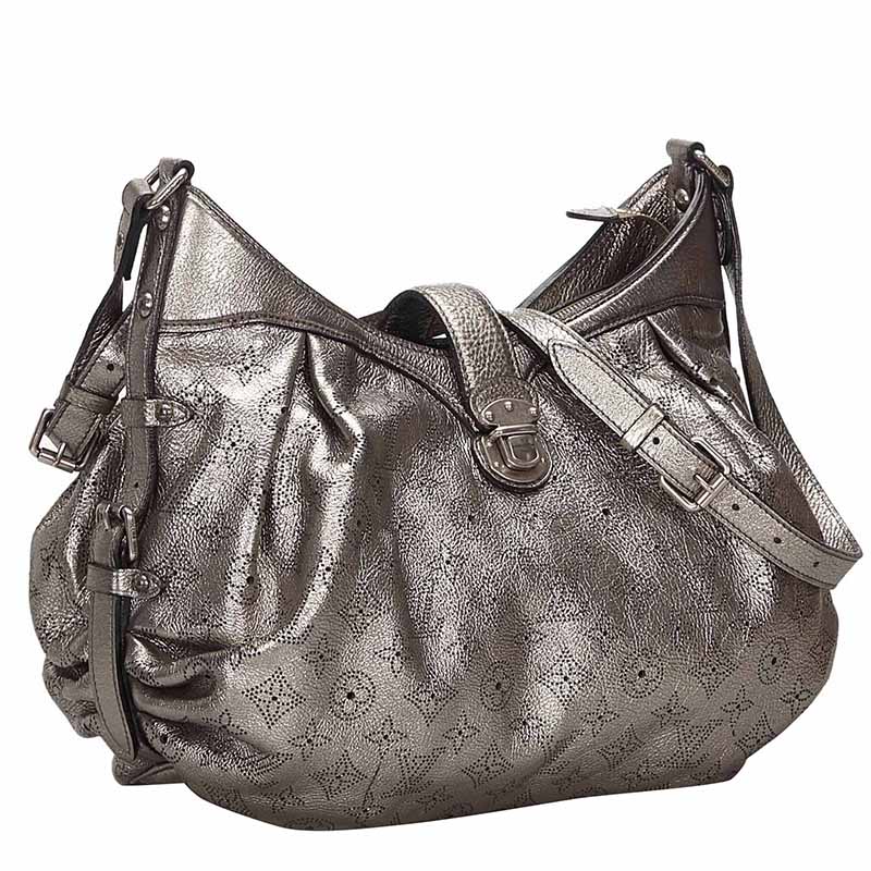 

Louis Vuitton Silver Monogram Mahina Leather Surya  Bag