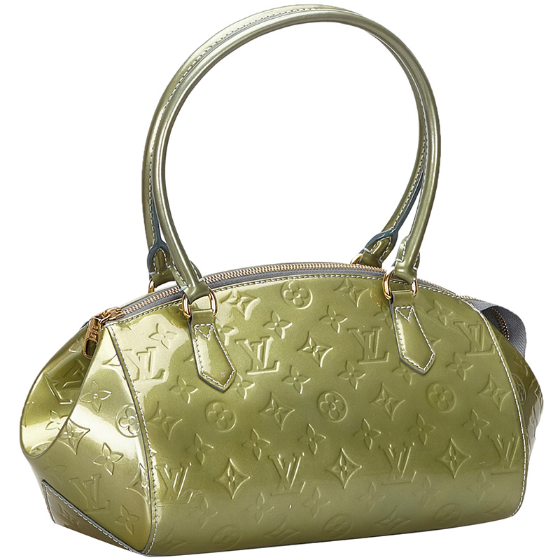 

Louis Vuitton Green Vernis Leather Sherwood PM Bag