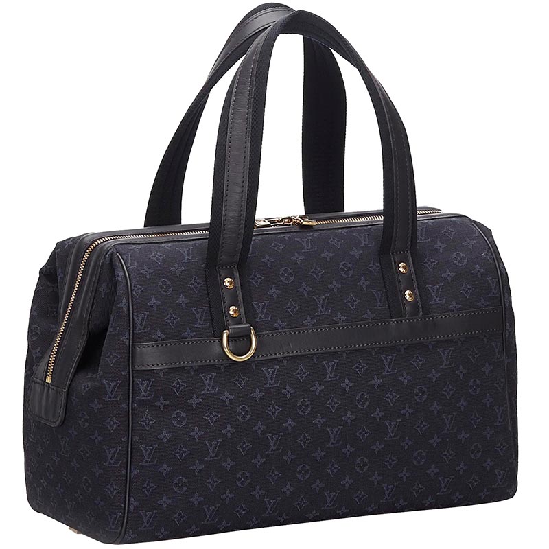 

Louis Vuitton Navy Blue/Black Monogram Canvas Mini Lin Josephine GM Bag