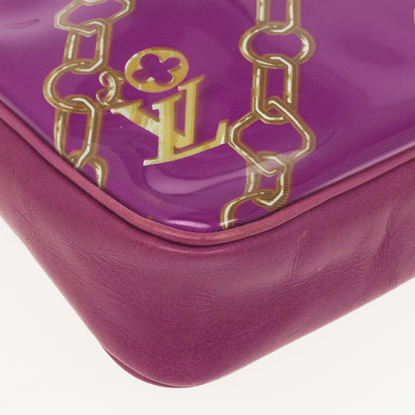 Louis Vuitton Limited Edition Fuchsia Monogram Charms Pochette Bag