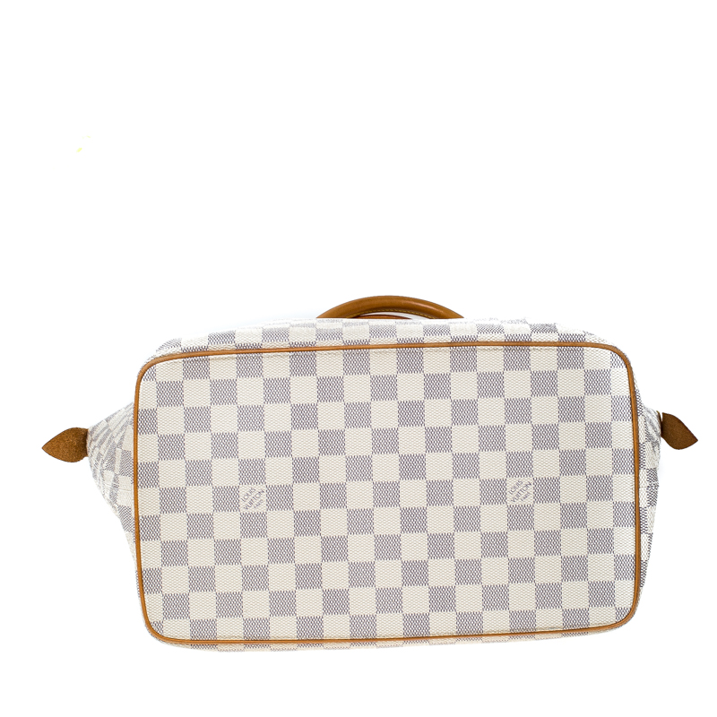 LOUIS VUITTON Damier Azur Naviglio Ivory-Blue Canvas Monogram Messenger Bag