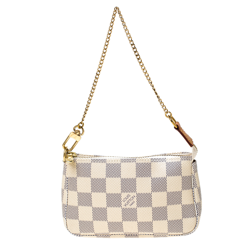 Louis Vuitton Limited Edition Damier Azur Illustre Mini Accessories  Pochette Bag - Yoogi's Closet