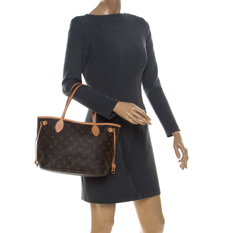 

Louis Vuitton Monogram Canvas Neverfull PM Bag, Brown