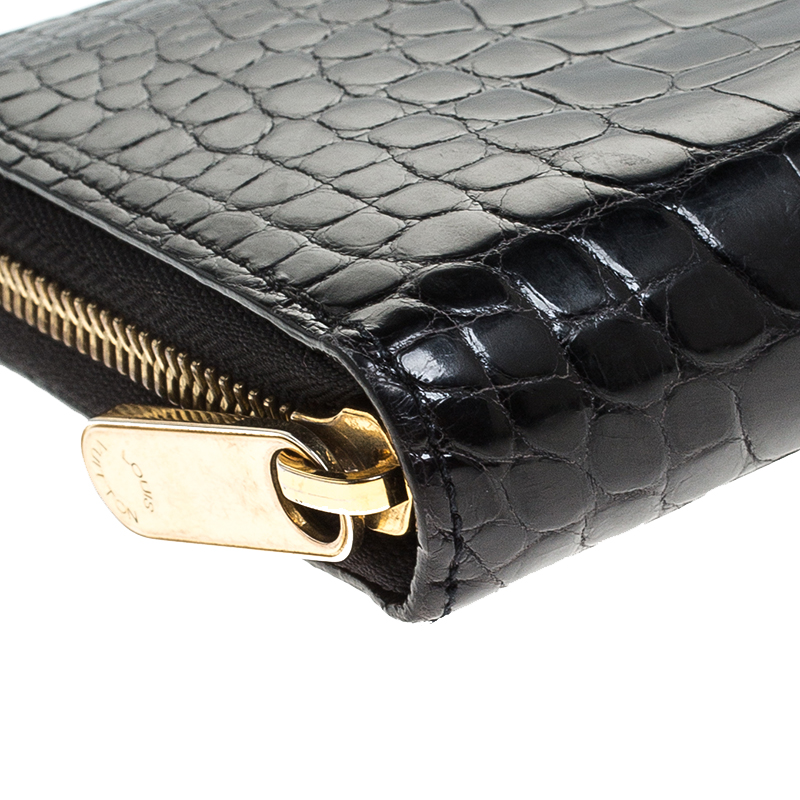 Crocodile wallet Louis Vuitton Black in Crocodile - 27475689