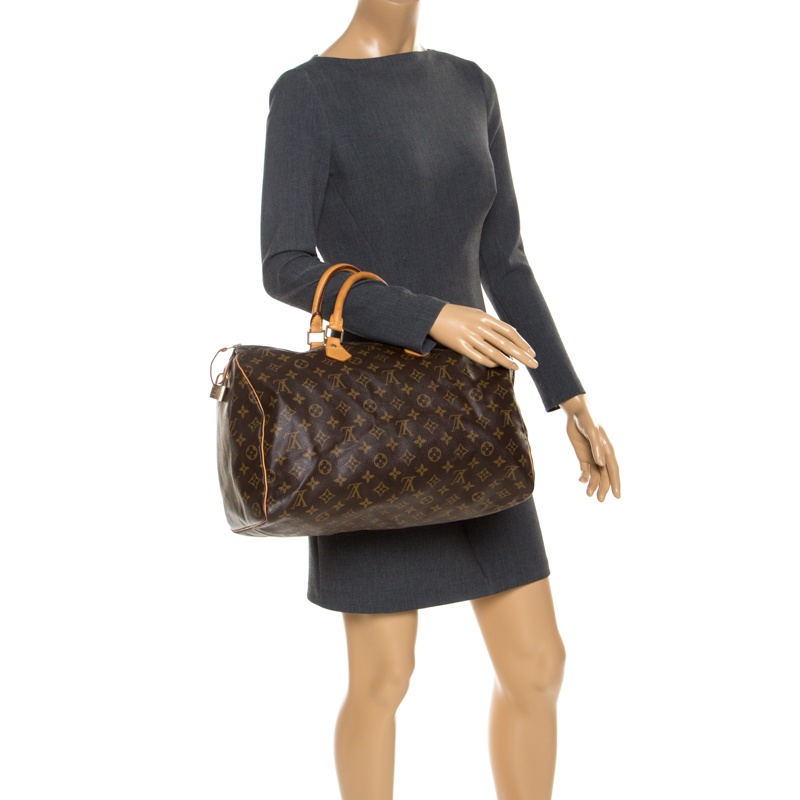 

Louis Vuitton Monogram Canvas Speedy 40 Bag, Brown