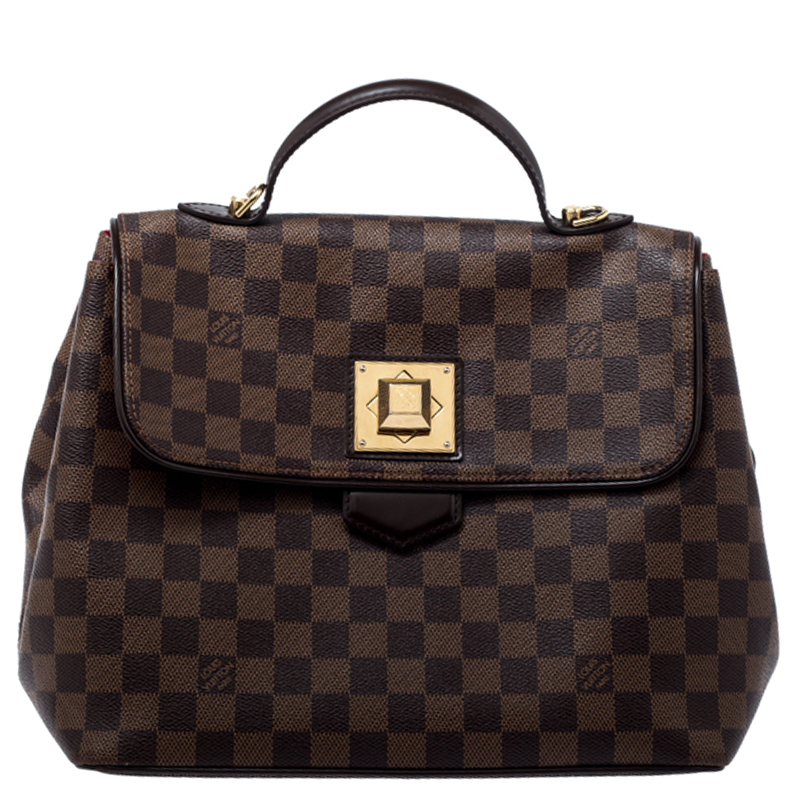Pre Owned Louis Vuitton Damier Ebene Canvas Bergamo MM Bag