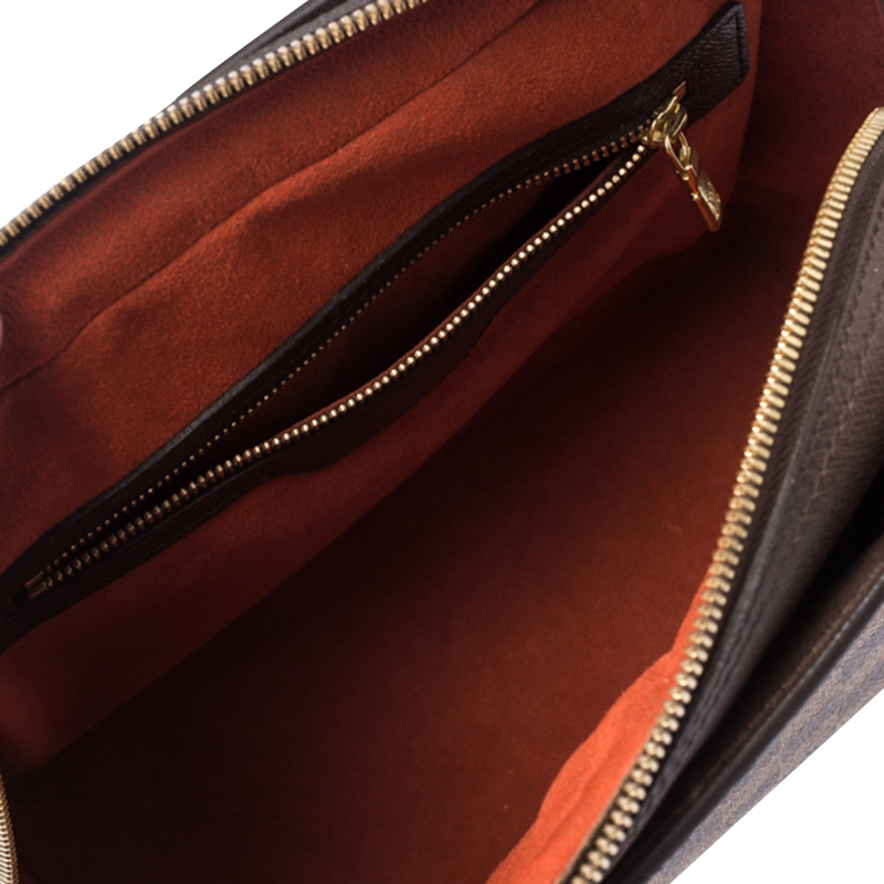 Triana cloth handbag Louis Vuitton Brown in Cloth - 10537934