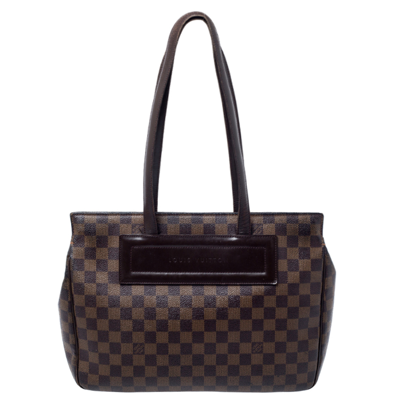 Pre Owned Louis Vuitton Damier Ebene Canvas Parioli PM Bag