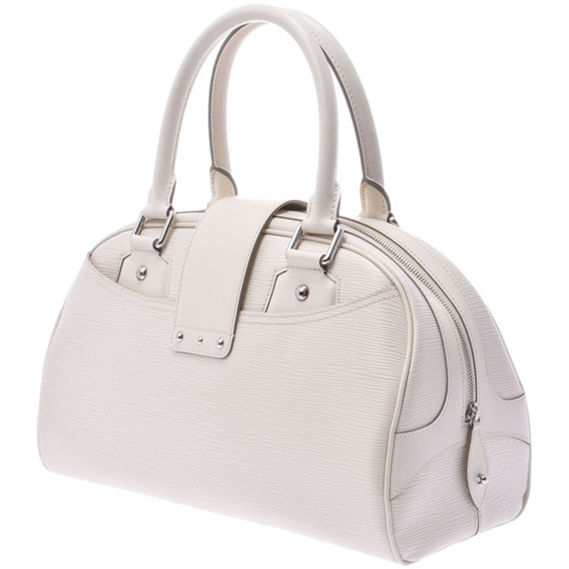 

Louis Vuitton White Epi Leather Bowling Montaigne GM Bag