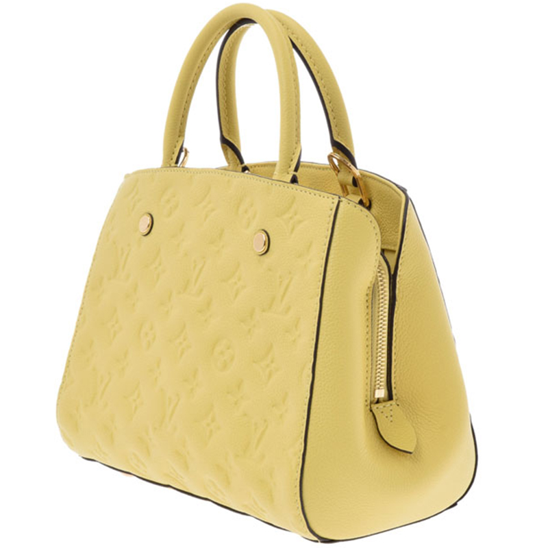 

Louis Vuitton Citrine Monogram Empreinte Leather Montaigne BB Bag, Yellow