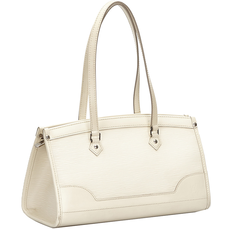 

Louis Vuitton Ivory Epi Leather Madeleine PM Bag, White