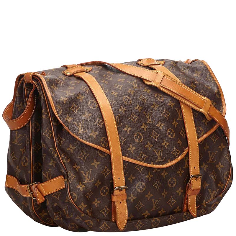 

Louis Vuitton Monogram Canvas Saumur 43 Messenger Bag, Brown