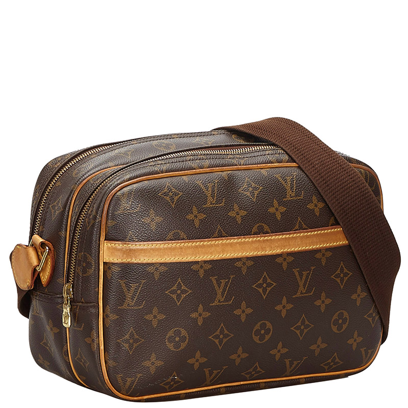 

Louis Vuitton Monogram Canvas Reporter PM Bag, Brown