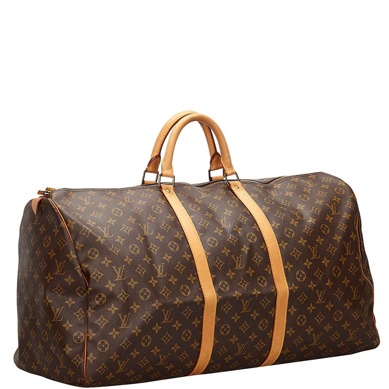 

Louis Vuitton Monogram Canvas Keepall Bandouliere 60, Brown