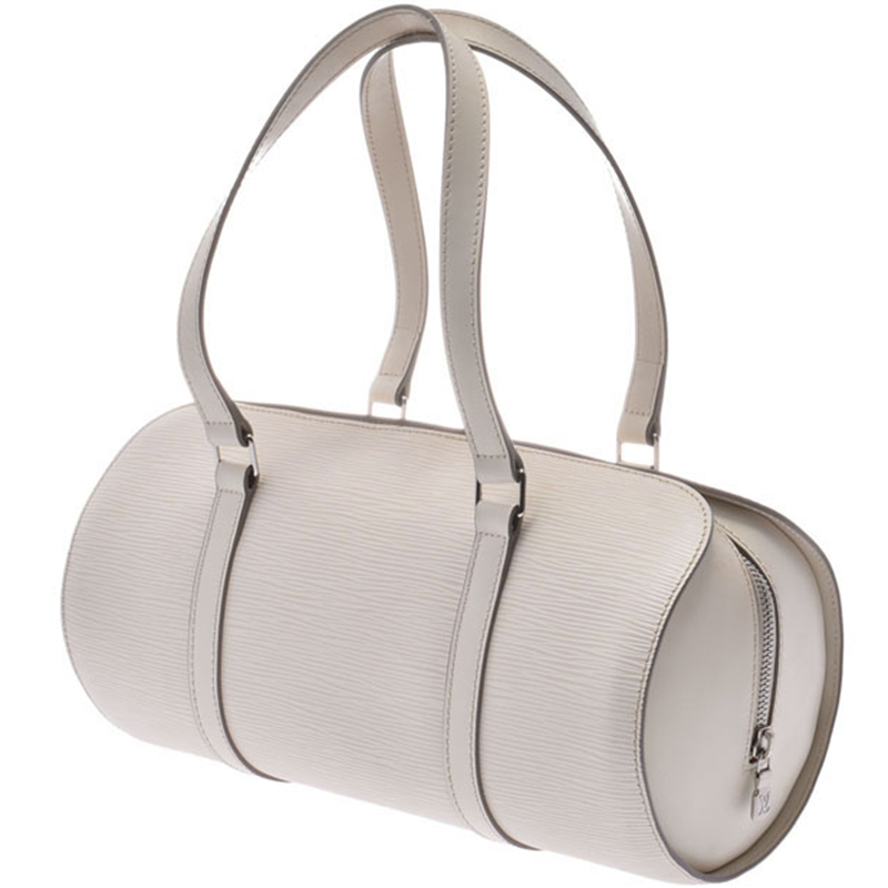 

Louis Vuitton Ivory Epi Leather Soufflot Bag, White