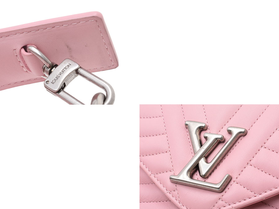 Louis Vuitton Smoothie Pink Leather New Wave Chain PM Bag Louis Vuitton
