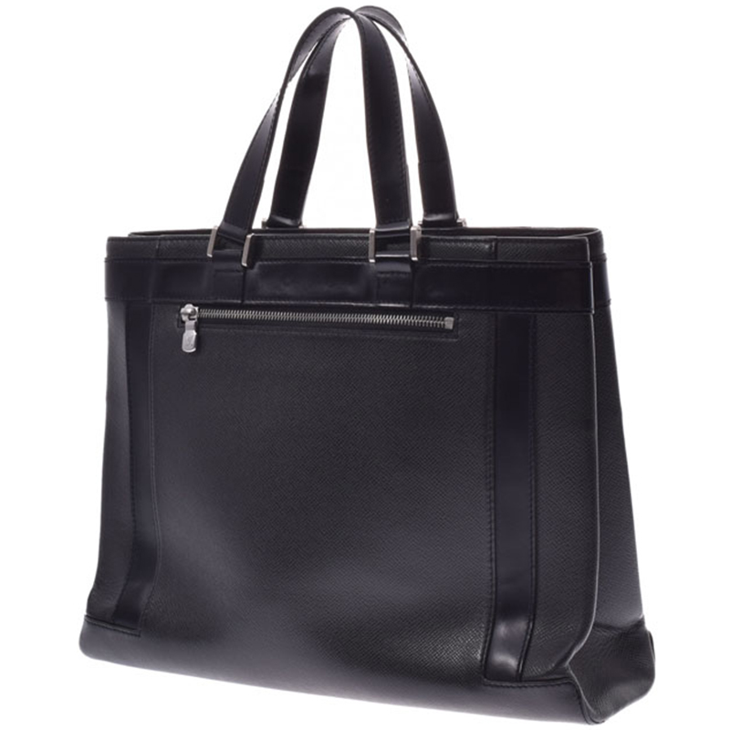 

Louis Vuitton Black Taiga Leather Kasbek PM Tote Bag