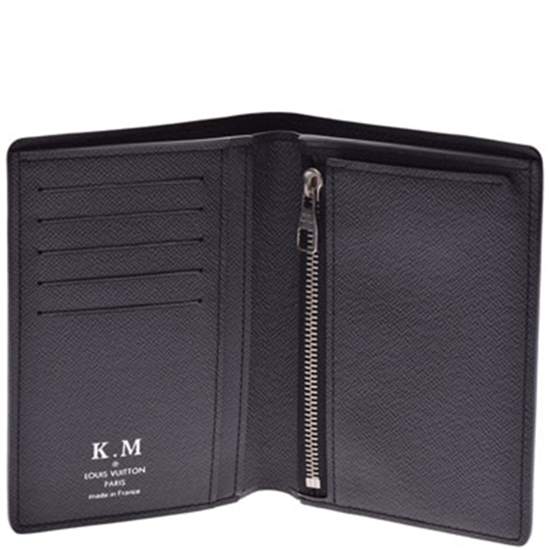 

Louis Vuitton Black Taiga Leather Portefeuille Wallet